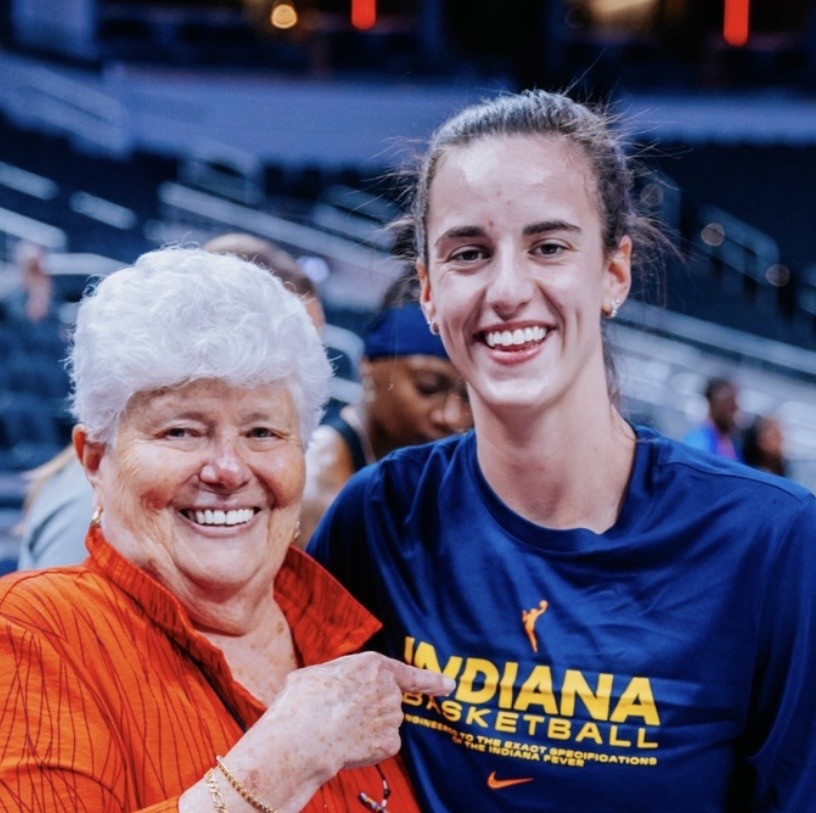Lin Dunn and Caitlin Clark of the Indiana Fever; photo courtesy of Lin Dunn